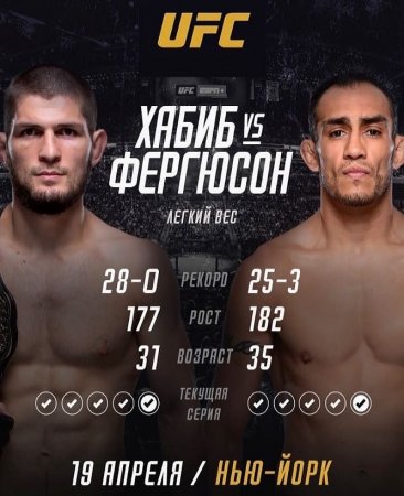 Бой UFC 249 Хабиб Нурмагомедов – Тони Фергюсон
